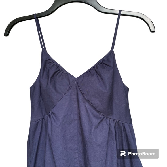 Gap V-Neck Cami Midi Dress Navy Size SP - Picture 4 of 14